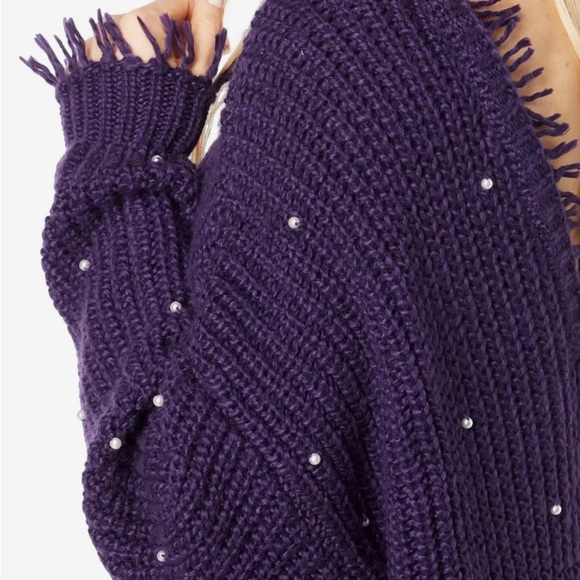 NWT Wildfox String of Pearls Palmetto Sweater size L - Picture 3 of 7